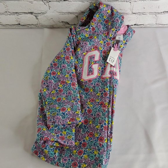 'GAP' FLORAL FLEECE LOGO HOODIE FULL~ZIP JACKET - Picture 16 of 16